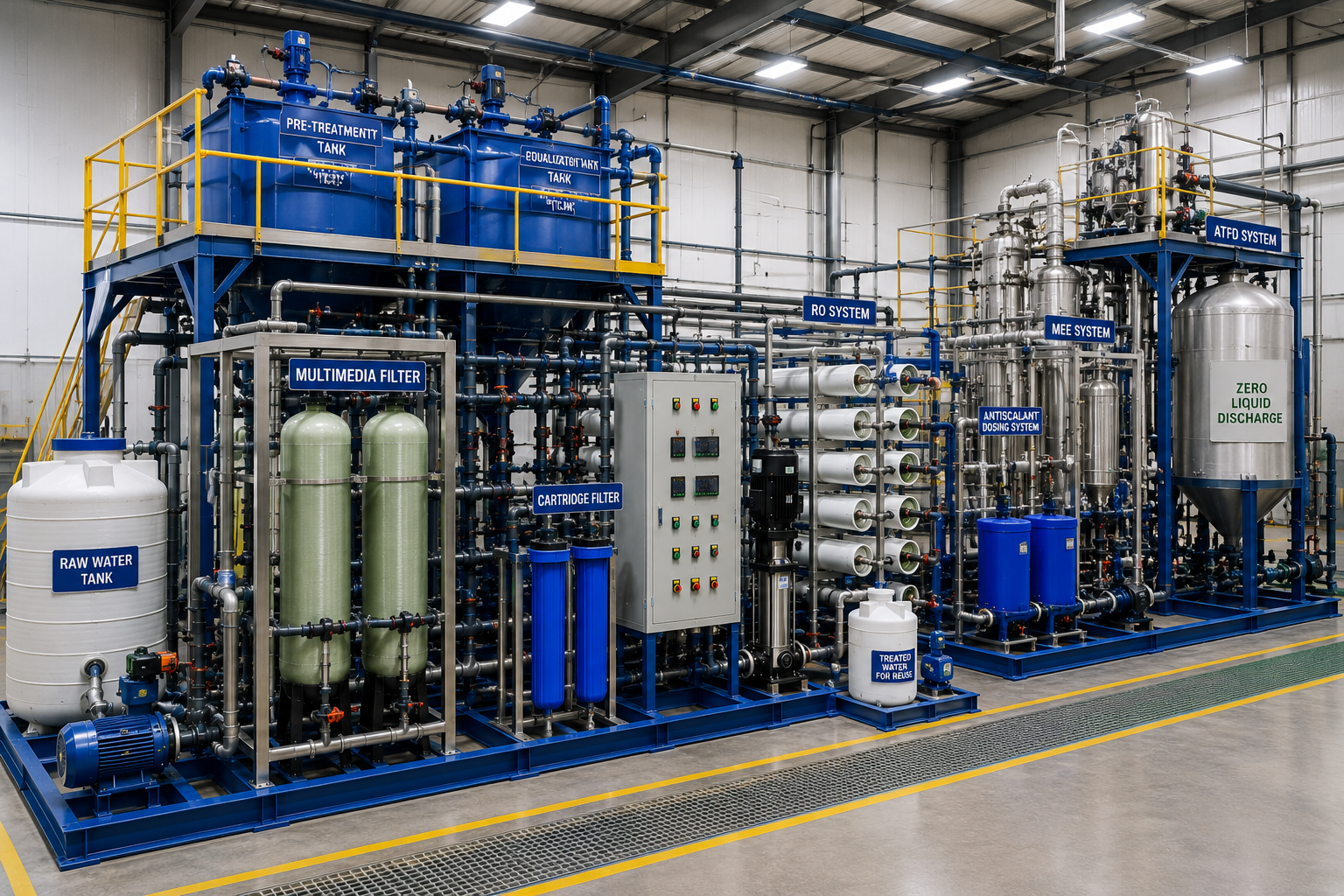 Zero Liquid Discharge (ZLD) Plant Manufacturer in Delhi NCR for Industrial Water Recycling - Gokul Water Technologies